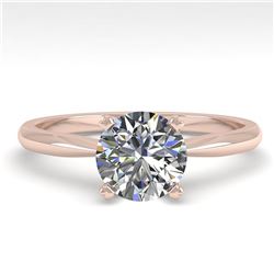 1.01 ctw VS/SI Diamond Engagment Designer Ring 14k Rose Gold - REF-224Y8X