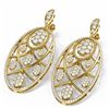 Image 3 : 8.02 ctw Diamond Earrings 18K Yellow Gold - REF-573K3Y