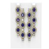 Image 1 : 21.48 ctw Sapphire & Diamond Earrings 18K Yellow Gold - REF-889K3Y