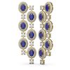 Image 2 : 21.48 ctw Sapphire & Diamond Earrings 18K Yellow Gold - REF-889K3Y