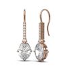 Image 2 : 2.18 ctw Oval Diamond Earrings 18K Rose Gold - REF-588G4W