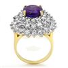 Image 2 : 12.50 ctw Tanzanite & Diamond Ring 14k Yellow Gold - REF-660K9Y