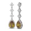 Image 2 : 8.22 ctw Canary Citrine & Diamond Earrings 18K White Gold - REF-209N3F