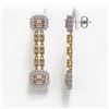 Image 2 : 10.92 ctw Morganite & Diamond Earrings 14K Yellow Gold - REF-290F5M