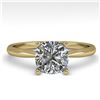 Image 1 : 1.01 ctw Cushion VS/SI Diamond Engagment Designer Ring 18k Yellow Gold - REF-233A2N