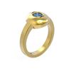 Image 1 : 0.52 ctw Intense Blue Diamond Ring 18K Yellow Gold - REF-101Y3X