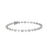 Image 1 : 6.24 ctw Oval Cut Diamond Designer Bracelet 18K White Gold - REF-798F8M