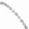 Image 3 : 6.24 ctw Oval Cut Diamond Designer Bracelet 18K White Gold - REF-798F8M