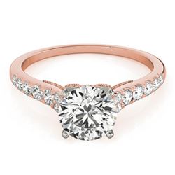 0.75 ctw Certified VS/SI Diamond Ring 18k Rose Gold - REF-62A8N