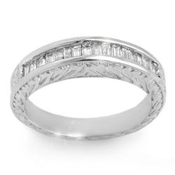 1.33 ctw Baguette Certified VS/SI Diamond Ring 14k White Gold - REF-136R4K
