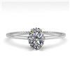 Image 1 : 1.0 ctw VS/SI Oval Cut Diamond Engagment Ring 18k White Gold - REF-287M4G