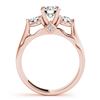 Image 3 : 2.17 ctw VS/SI Diamond 3 Stone 2pc Wedding Set 14k Rose Gold - REF-395Y5X