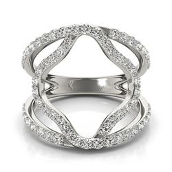 0.75 ctw VS/SI Diamond Fashion Ring 18k White Gold - REF-71F2M