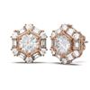 Image 2 : 3.74 ctw Diamond Earrings 18K Rose Gold - REF-789H3R