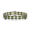 Image 1 : 30.69 ctw Tourmaline & Diamond Bracelet 14K White Gold - REF-286R5K
