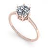 Image 2 : 1.01 ctw VS/SI Diamond Engagment Ring 18k Rose Gold - REF-286R3K