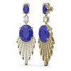 Image 2 : 10.09 ctw Sapphire & Diamond Earrings 18K Yellow Gold - REF-343A6N