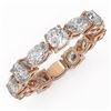 Image 1 : 3.64 ctw Cushion Cut Diamond Eternity Ring 18K Rose Gold - REF-511H6R