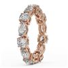 Image 3 : 3.64 ctw Cushion Cut Diamond Eternity Ring 18K Rose Gold - REF-511H6R