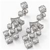 Image 1 : 5.5 ctw Cushion Cut Diamond Designer Earrings 18K White Gold - REF-722G4W