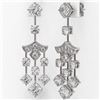 Image 3 : 5.5 ctw Cushion Cut Diamond Designer Earrings 18K White Gold - REF-722G4W