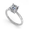 Image 2 : 1.03 ctw Cushion VS/SI Diamond Engagment Designer Ring 18k White Gold - REF-233A2N