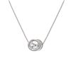 Image 3 : 2 ctw Oval Diamond Necklace 18K White Gold - REF-822K3Y