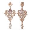 Image 2 : 10.1 ctw Morganite & Diamond Earrings 18K Rose Gold - REF-707N3F