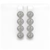 Image 1 : 5.85 ctw Cushion Cut Diamond Micro Pave Earrings 18K White Gold - REF-817W6H