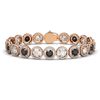 Image 1 : 15.47 ctw Black & Diamond Micro Pave Bracelet 18K Rose Gold - REF-1171K4Y