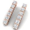 Image 1 : 6 ctw Certified SI Diamond Earrings 18K Rose Gold - REF-660A2N