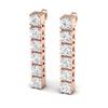 Image 2 : 6 ctw Certified SI Diamond Earrings 18K Rose Gold - REF-660A2N