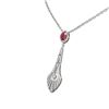 Image 2 : 4.77 ctw Ruby & Diamond Necklace 18K White Gold - REF-283H6R