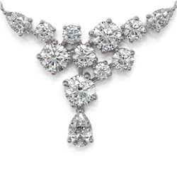 3 ctw Pear Diamond Designer Necklace 18K White Gold - REF-468X5A