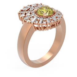 2.58 ctw Fancy Yellow Diamond Ring 18K Rose Gold - REF-420W4H