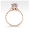 Image 3 : 1.0 ctw VS/SI Princess Diamond Engagment Ring 18k Rose Gold - REF-322K5Y