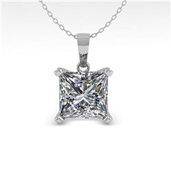 0.50 ctw VS/SI Princess Diamond Designer Necklace 18k Rose Gold - REF-70R2K