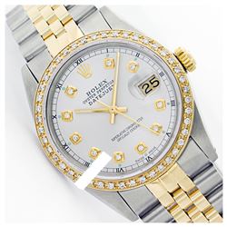 Rolex Ladies Two Tone 14K Gold/ss, Diamond Dial & Diamond Bezel, Sapphire Crystal - REF-434K5T
