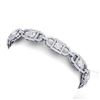 Image 1 : 8 ctw Certified SI/I Diamond Halo Bracelet 18K White Gold - REF-960H2R