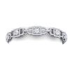 Image 2 : 8 ctw Certified SI/I Diamond Halo Bracelet 18K White Gold - REF-960H2R