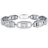 Image 3 : 8 ctw Certified SI/I Diamond Halo Bracelet 18K White Gold - REF-960H2R