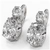 Image 1 : 2.5 ctw Oval Cut Diamond Designer Earrings 18K White Gold - REF-598K5Y