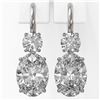 Image 2 : 2.5 ctw Oval Cut Diamond Designer Earrings 18K White Gold - REF-598K5Y