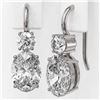 Image 3 : 2.5 ctw Oval Cut Diamond Designer Earrings 18K White Gold - REF-598K5Y