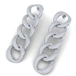 5 ctw Certified VS/SI Diamond Earrings 18K White Gold - REF-375H2R