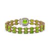 Image 3 : 17.4 ctw Peridot & Diamond Bracelet 14K Rose Gold - REF-245X5A