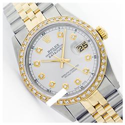 Rolex Ladies Two Tone 14K Gold/SS, Diamond Dial & Diamond Bezel, Sapphire Crystal - REF-434X6Y