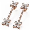 Image 1 : 4.42 ctw Marquise Diamond Designer Earrings 18K Rose Gold - REF-559A3N