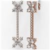 Image 3 : 4.42 ctw Marquise Diamond Designer Earrings 18K Rose Gold - REF-559A3N