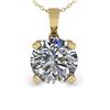 Image 2 : 1 ctw VS/SI Diamond Designer Necklace 14k Yellow Gold - REF-223N6F